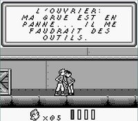 une photo d'Ã©cran de Tintin - Le Temple du Soleil sur Nintendo Game Boy